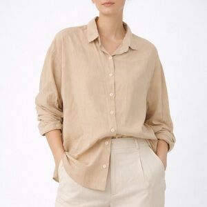 DISSH Oversized Rayon Tencel Button Down Shirt Blouse 6